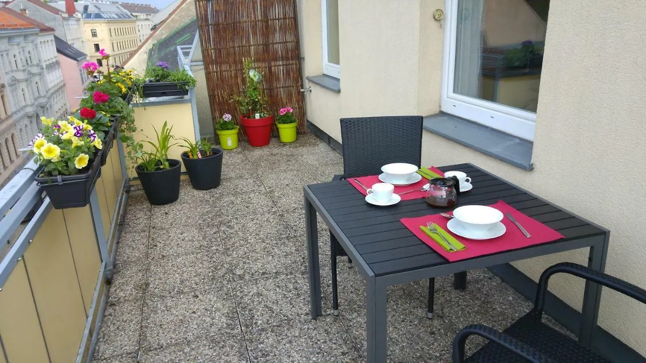 Apartment Visit Vienna Roof Terrace Morning Sun